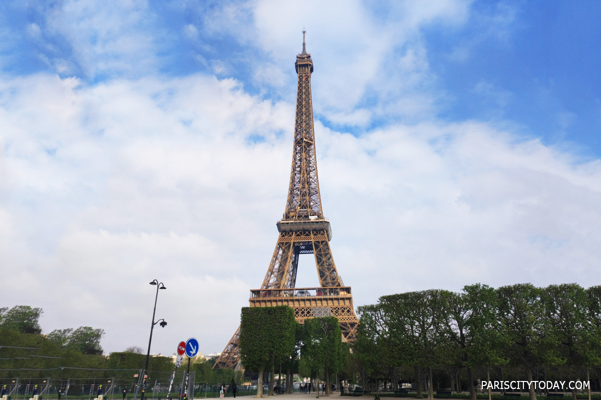 Eiffel Tower on Valentine's Day in Paris