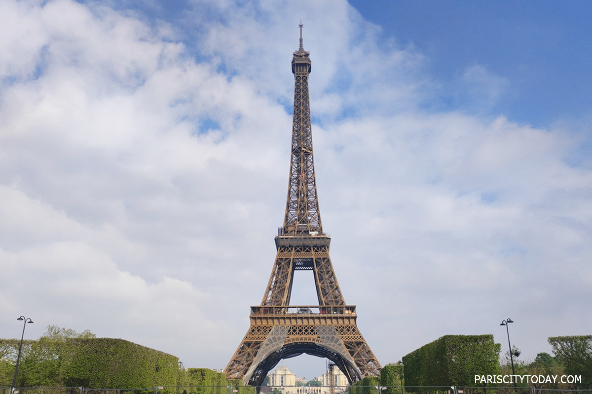 View of Eiffel Tower from Champ de Mars, Paris